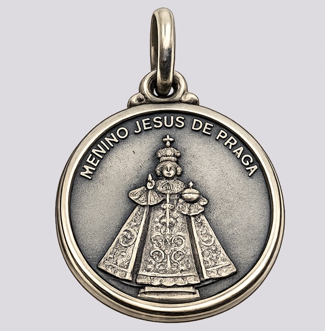 Medalha Prata – Menino de Jesus de Praga – Cód. 271965
