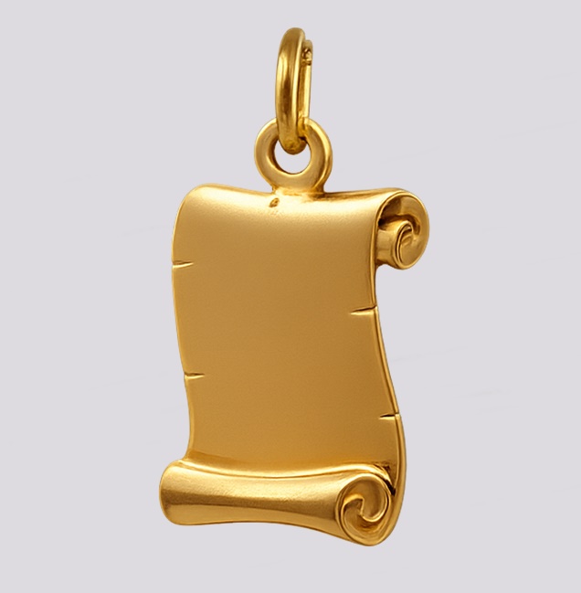 Pendente Pergaminho Ouro – Cód. 9019447