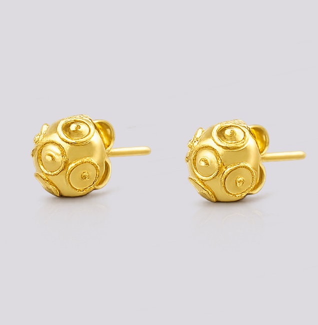 Brincos Bolas de Viana Ouro – Cód. 9507743