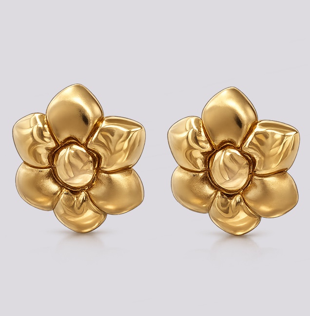 Brincos Ouro Flor – Cód. 9607250