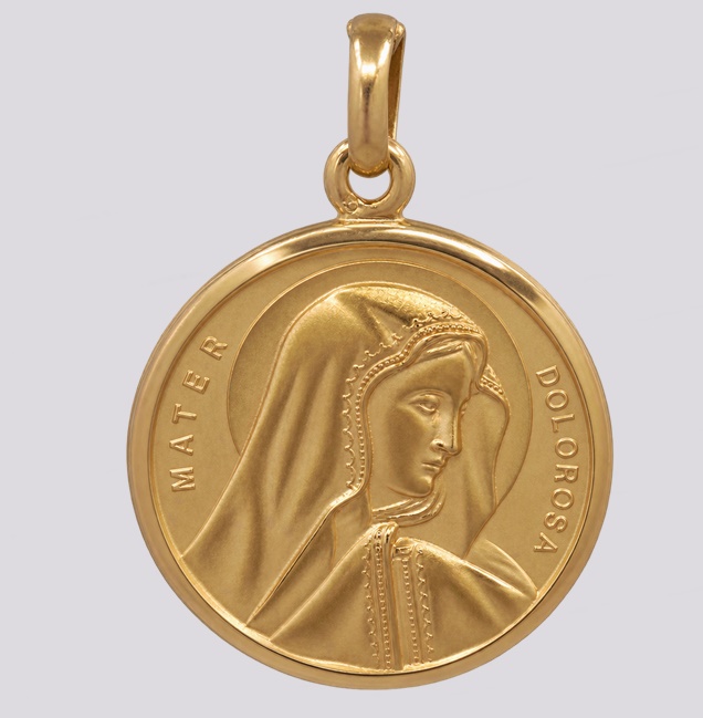 Medalha Ouro Mater Dolorosa – Cód. 9507824
