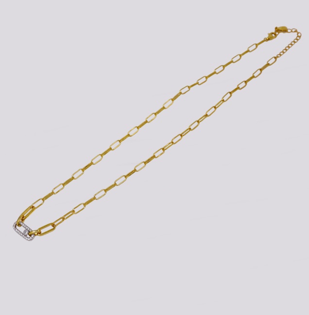 Colar Prata Elos Dourado – Cód. 7021465