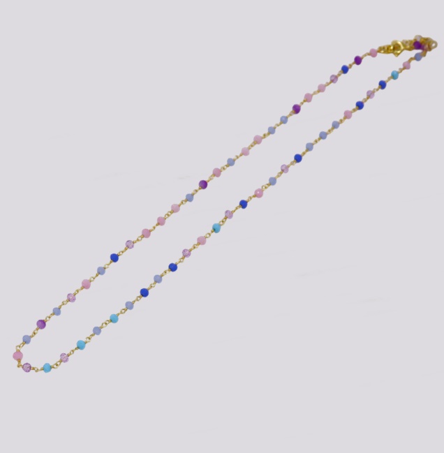 Colar Prata Colorido – Cód. 7021921