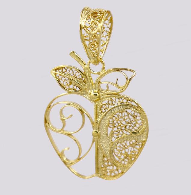 Medalha Maçã em Filigrana – Cód. 7021983