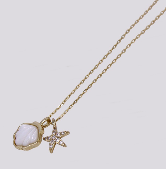 Colar Prata – Concha e Estrela – Cód. 7022820