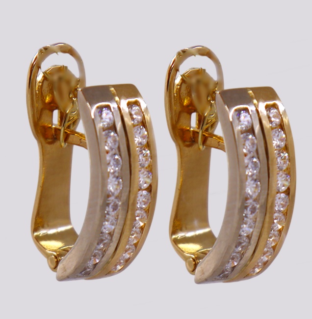 Brincos Ouro Bicolor – Cód. 9209957
