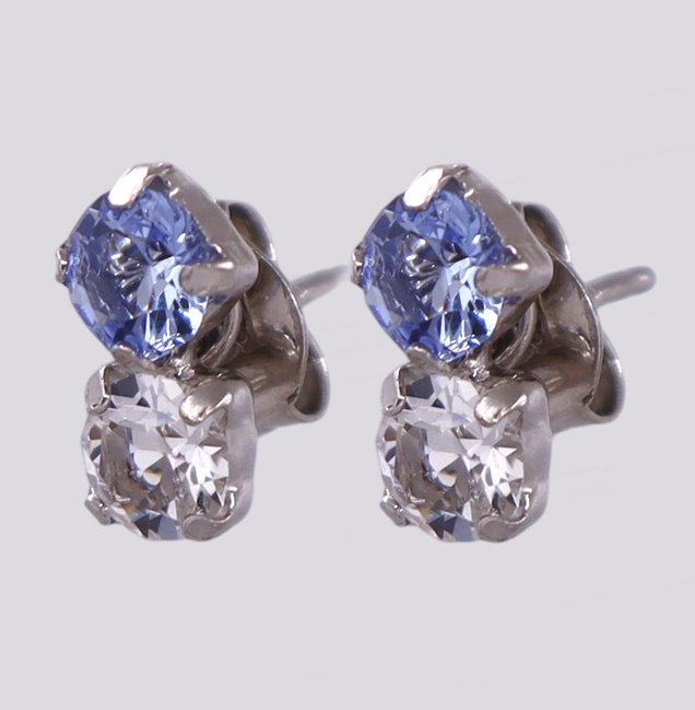 Brincos Prata Cor Azul – Cód. 7023165