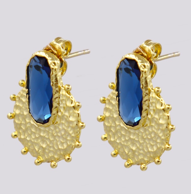 Brincos Prata Azul – Cód. 7023345