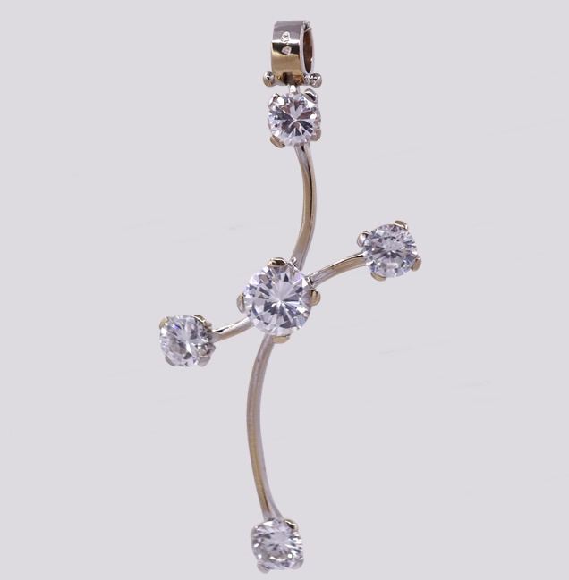 Cruz Ouro com Zircónias – Cód. 9210462