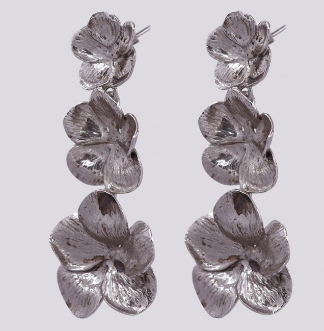 Brincos Prata Flores – Cód. 7019578