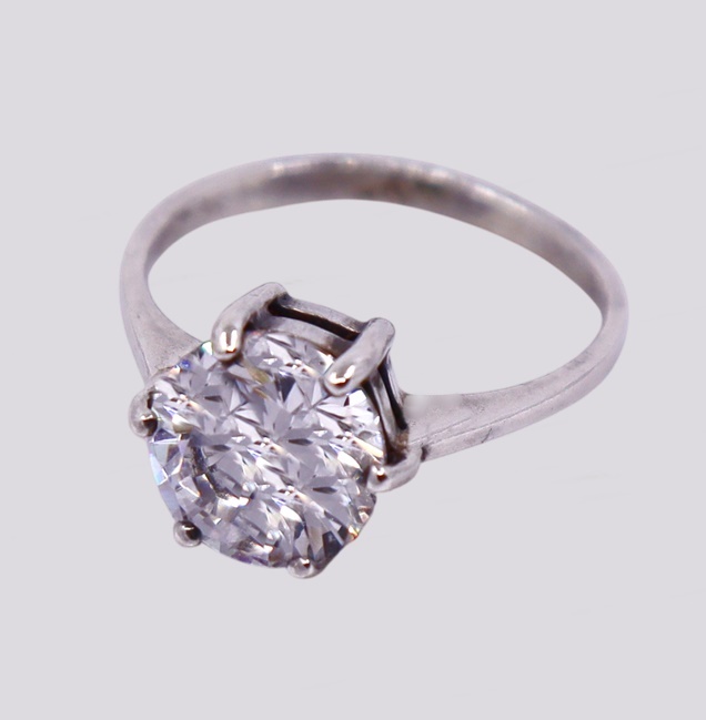 Anel Prata Solitário – Cód. 9508755