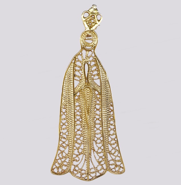 Medalha Prata Filigrana – Nossa Senhora de Fátima – Cód. 9508608
