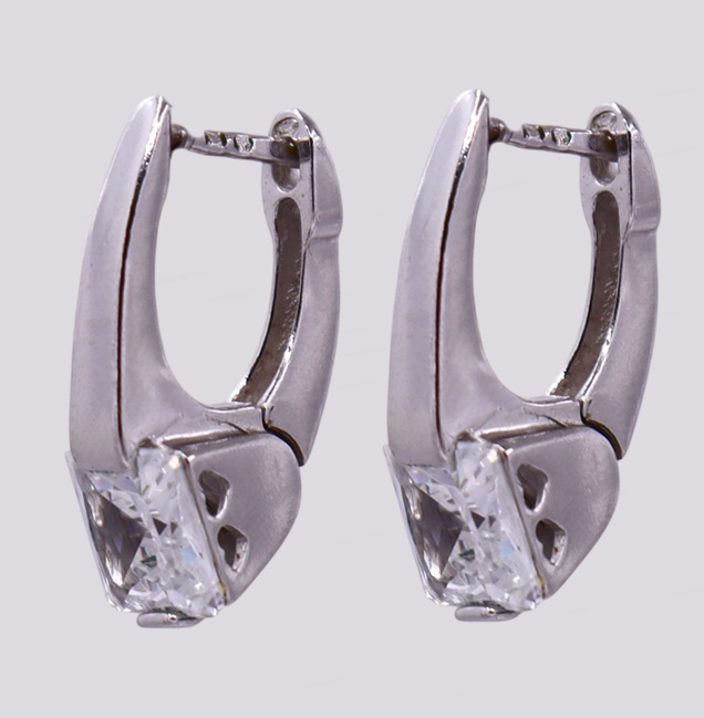 Brincos Prata Corações – Cód. 9509074