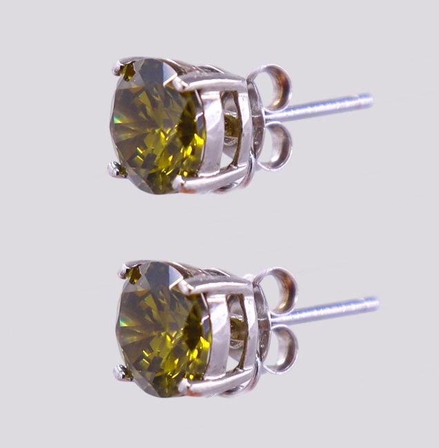 Brincos Prata Verde – Cód. 9607228
