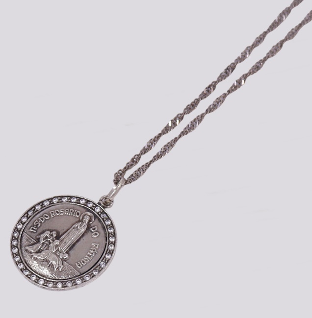 Colar com Medalha Nossa Senhora de Fátima + Pastorinhos – Cód. 9510541 | 9208000