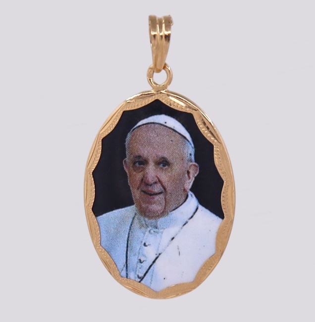 Medalha Dupla Ouro – Papa Francisco – Cód. 7010443