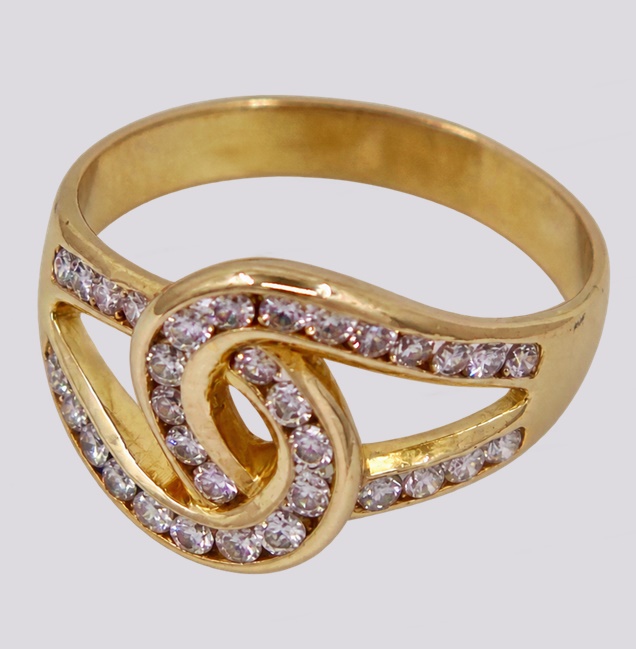 Anel Ouro Entrelaçado – Cód. 9609493