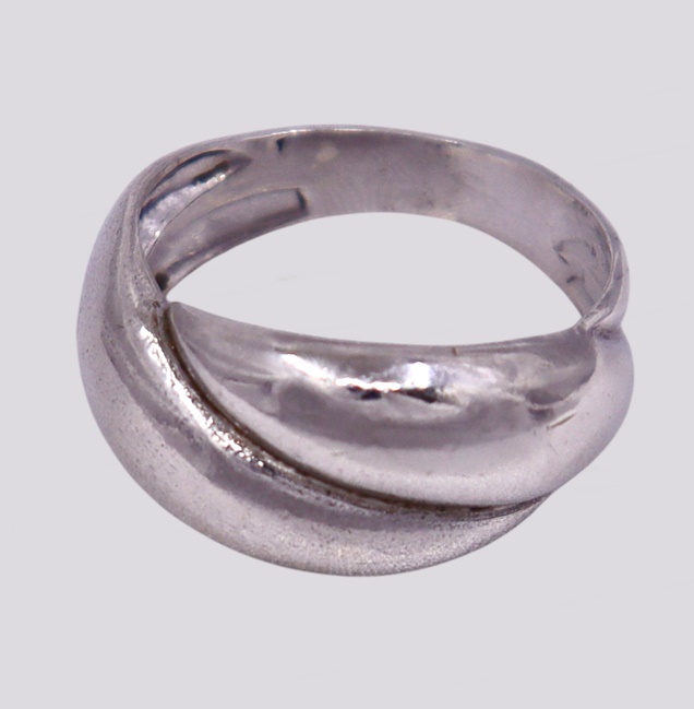 Anel Prata Cruzado – Cód. 9609407