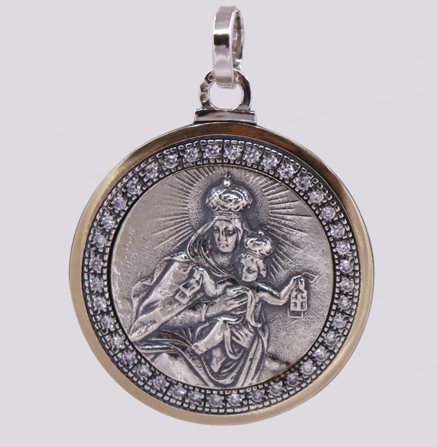 Medalha Prata Escapulário N.Sra do Carmo – Cód. 9609412