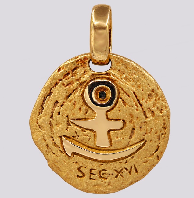 Medalha em Ouro Talismã – Mónada Hieroglífica Séc. XVI – Cód.