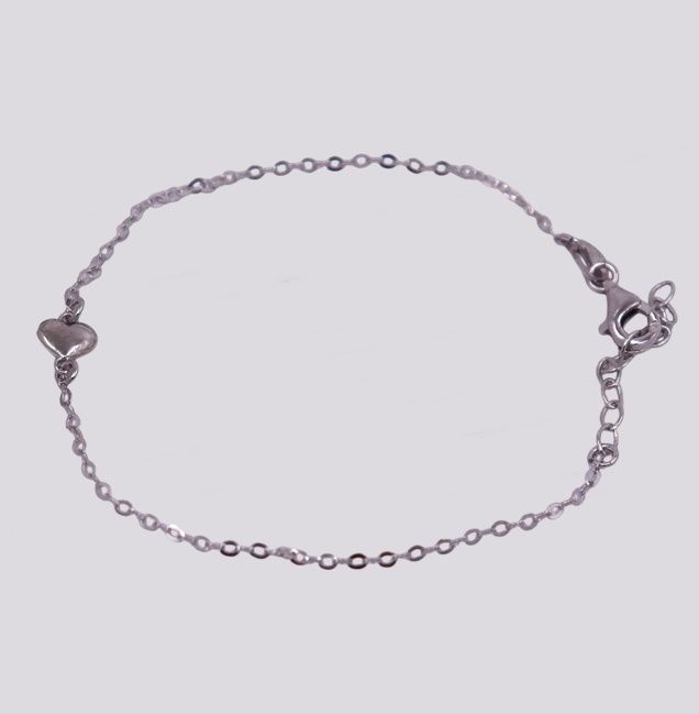 Pulseira Prata Coração – Cód. 7023835